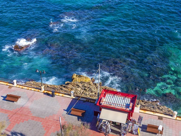 Sliema Malta Januari 2019 Het Bovenaanzicht Pittoreske Dijk Van Baai — Stockfoto