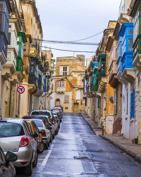 Sliema Malta Den Januari 2019 Urban Visa Gatan Gamla Staden — Stockfoto