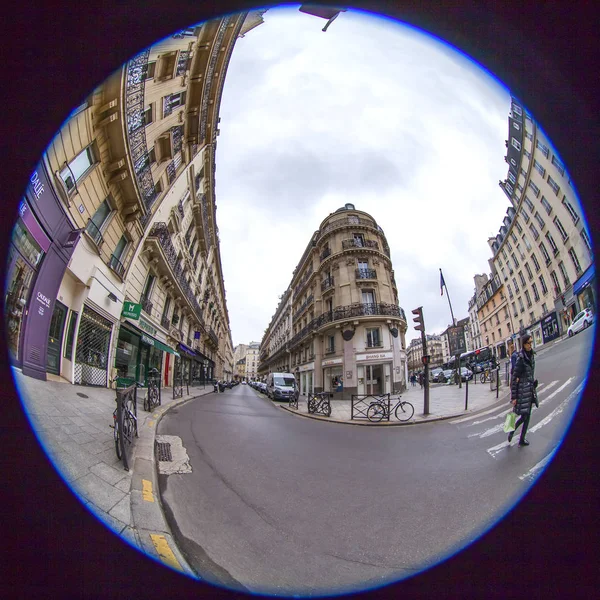 Paris France Oktober 2018 Die Typische Stadtstraße Mit Historischem Gebäude — Stockfoto