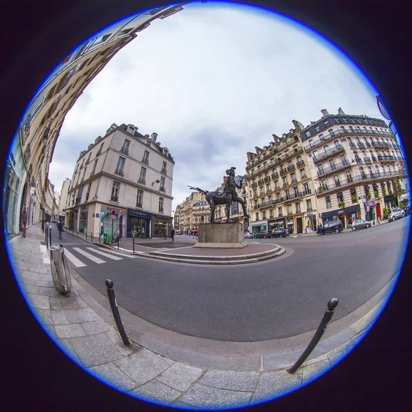 Paris Frankrike Den Oktober 2018 Den Typiska Stadsgata Med Historiska — Stockfoto