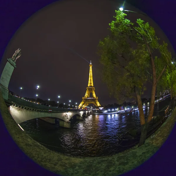 París Francia Octubre 2018 Torre Eiffel Tour Eiffel Iluminación Nocturna —  Fotos de Stock