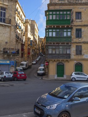 Valletta, Malta, üzerinde 8 Ocak 2019. Tarihi bina çevresinde bir mimari kompleksi.