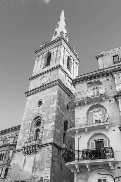 Valletta Malta Ledna 2019 Starověké Zvonice Architektonický Fragment — Stock fotografie