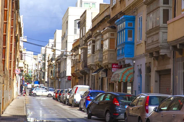 Sliema Malta Januar 2019 Urban View Die Straße Der Altstadt — Stockfoto