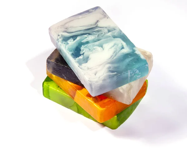 Handmade Multi Colored Natural Cosmetic Soap — Stock Photo, Image