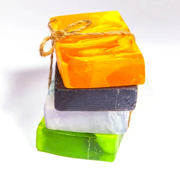 Handmade Multi Colored Natural Cosmetic Soap — Stock Photo, Image