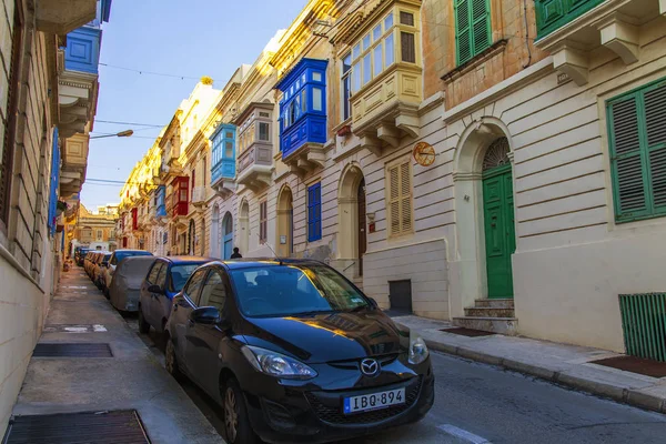 Sliema Malta Den Januari 2019 Urban Visa Gatan Gamla Staden — Stockfoto