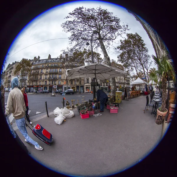 Paris França Outubro 2018 Mostra Janela Pitoresca Mercado Pulgas Domingo — Fotografia de Stock