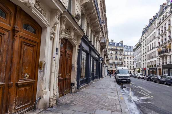 Paris France Oktober 2018 Die Typische Stadtstraße Mit Historischem Gebäude — Stockfoto