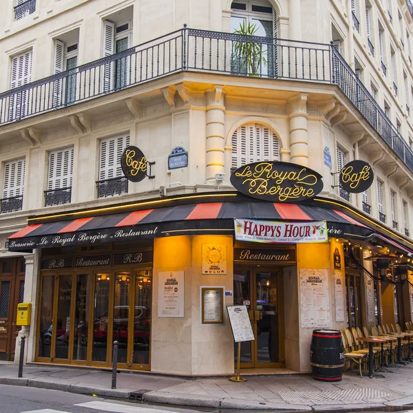 Paris França Outubro 2018 Rua Típica Parisiense Pela Manhã Café — Fotografia de Stock