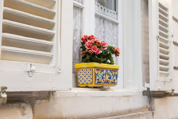 Valletta Malta January 2019 Architectural Complex Historical Building Fragment Facade — Stock Photo, Image