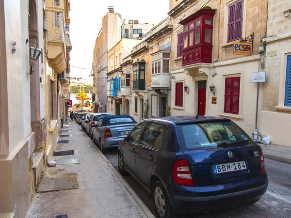 Sliema Malta Den Januari 2019 Urban Visa Den Smala Gatan — Stockfoto