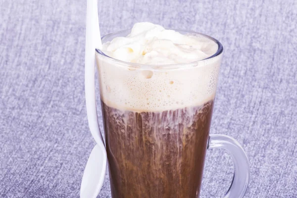 Coffee Cream Transparent Cup — Stock Photo, Image