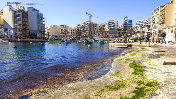 San Giljan Malta Januar 2019 Architektonischer Komplex Des Schönen Damms — Stockfoto