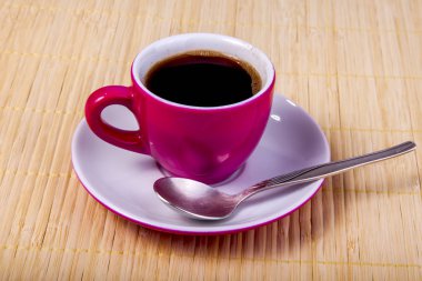 Espresso kahve parlak pembe seramik Kupası