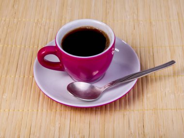 Espresso kahve parlak pembe seramik Kupası