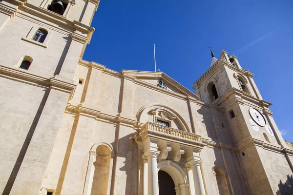 Valletta Malta Ledna 2019 Svatý Terezanedelska Katedrála Architektonický Fragment — Stock fotografie