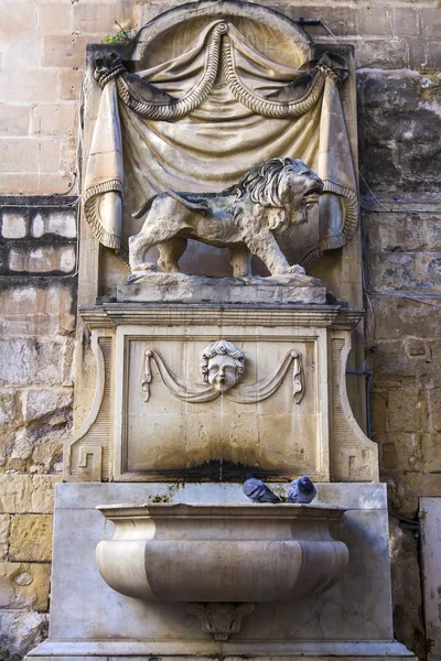 Валлетта Мальта Января 2019 Года Архитектура Старого Города Религиозная Скульптура — стоковое фото