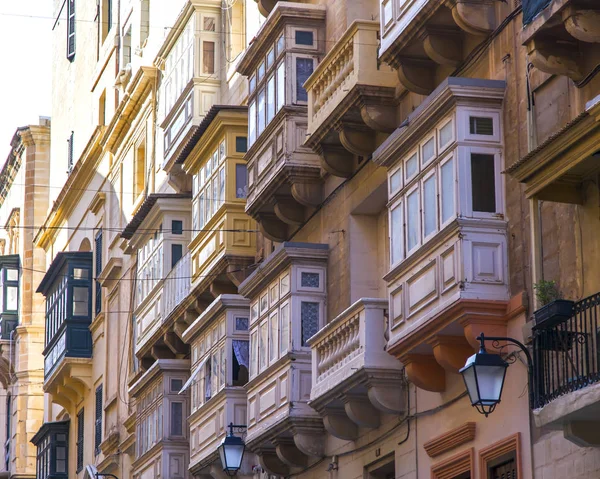 Valletta Malta January 2019 Beautiful Street Repeats Local Landscape Old — Stock Photo, Image