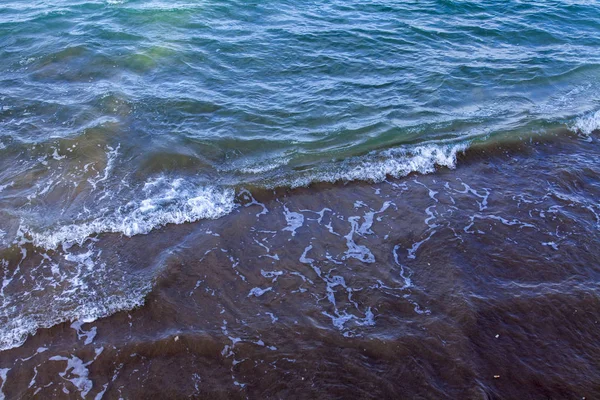 Superfície Água Mar Com Ondas Fáceis — Fotografia de Stock