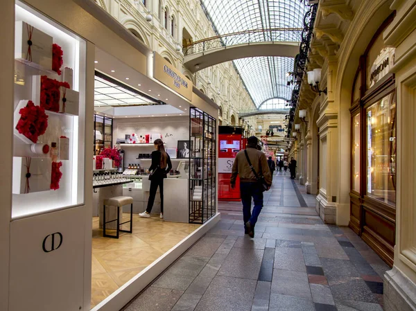 Moscow Russia Abril 2019 Galeria Comércio Loja Histórica Gum Interior — Fotografia de Stock