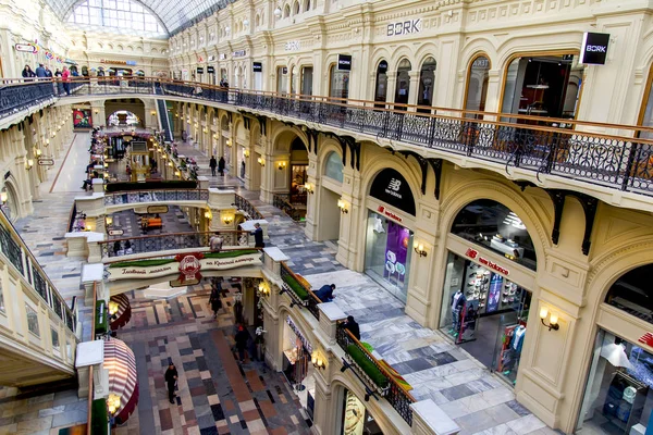 Moscow Russia Abril 2019 Galeria Comércio Loja Histórica Gum Interior — Fotografia de Stock