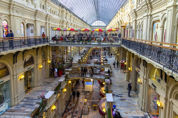 Moscú Rusia Abril 2019 Galería Comercial Tienda Histórica Gum Interior — Foto de Stock