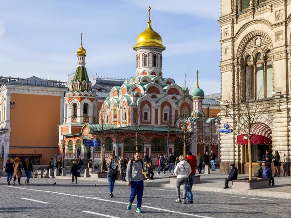 Moskova Rusya Nisan 2019 Red Square Nikolskaya Caddesi Nin Köşesinde — Stok fotoğraf