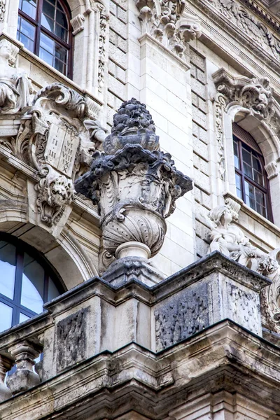 Мюнхен Германия Августа 2018 Года Фрагмент Фасада Здания Типичного Баварской — стоковое фото