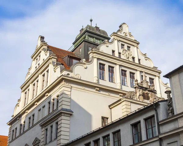 Münih Almanya Ağustos 2018 Bavyera Başkenti Için Tipik Binanın Bir — Stok fotoğraf