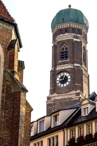 München Deutschland August 2018 Architektonische Details Einer Der Hauptkirchen Der — Stockfoto