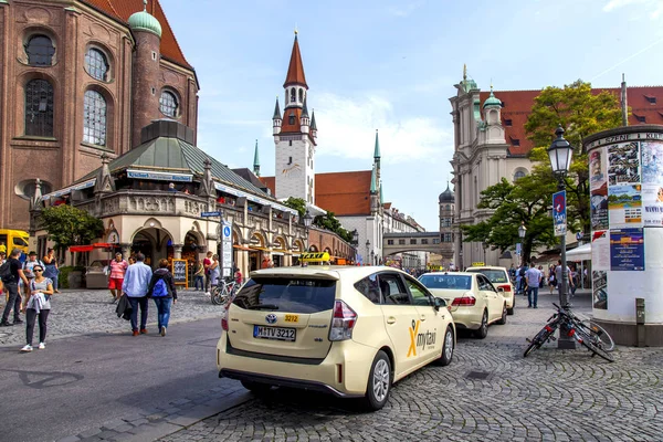 Mnichov Německo Srpna 2018 Typický Městský Výhled Ulice Alstadtu Staré — Stock fotografie