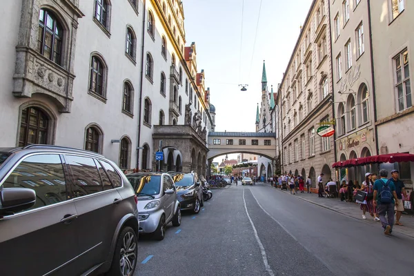 Múnich Alemania Agosto 2018 Arquitectura Típica Ciudad Calle Alstadt Ciudad — Foto de Stock