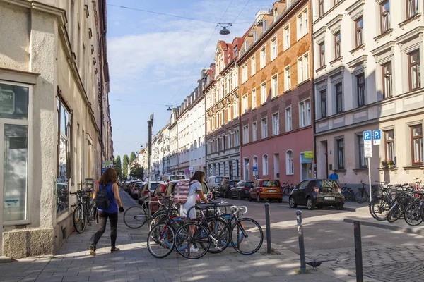 Monachium Niemcy Sierpnia 2018 Typowa Architektura Bawarskiej Stolicy Wokół Historycznego — Zdjęcie stockowe