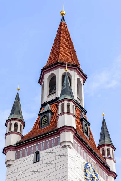 München Tyskland Den Augusti 2018 Arkitektoniska Detaljer Gamla Rådhuset — Stockfoto