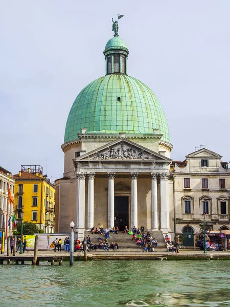 Venezia Italia Aprile 2019 Chiesa San Simeone Piccola Facciata Del — Foto Stock