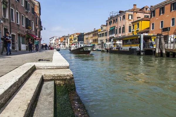 Venice Italy April 2019 Passenger Boat Vaporetto Floats Channel One — Stock Photo, Image