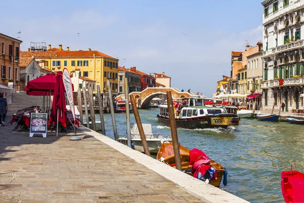 Venise Italie Avril 2019 Bateau Passagers Vaporetto Flotte Sur Canal — Photo