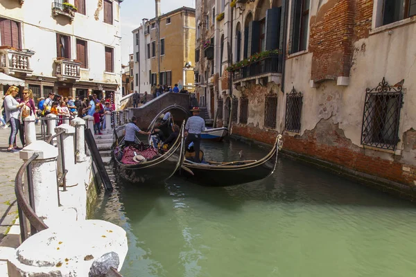 Венеція Італія Квітня 2019 Вид Канал Гранде Прогулянка Гондолах — стокове фото
