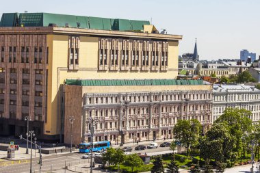 Moskova, Rusya, 16 Mayıs 2019. Bakış açısından şehir manzarası