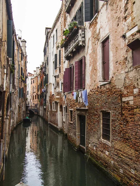 Venedig Italien April 2019 Typisch Venezianische Landschaft Straßenkanal Und Alte — Stockfoto