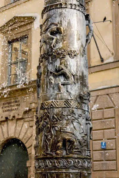 Mnichov Německo Srpna 2018 Krásná Fontána Starém Městě Alstadt — Stock fotografie