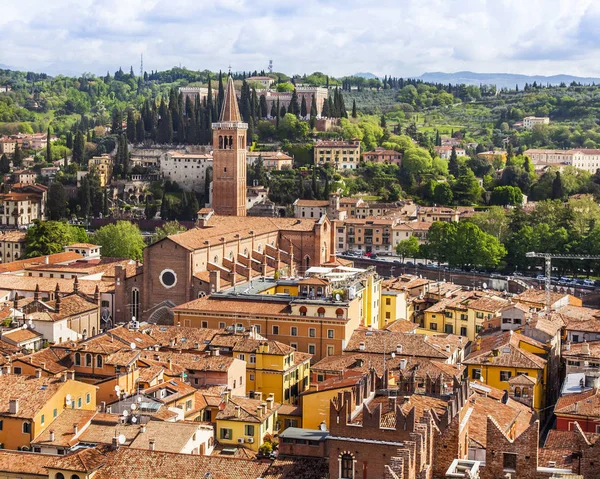 Verona Italia Abril 2019 Una Vista Ciudad Con Mirador Sobre — Foto de Stock