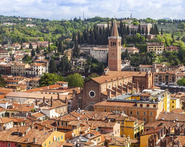 Βερόνα Ιταλία Απριλίου 2019 Θέα Στην Πόλη Οπτική Γωνία Έναν — Φωτογραφία Αρχείου