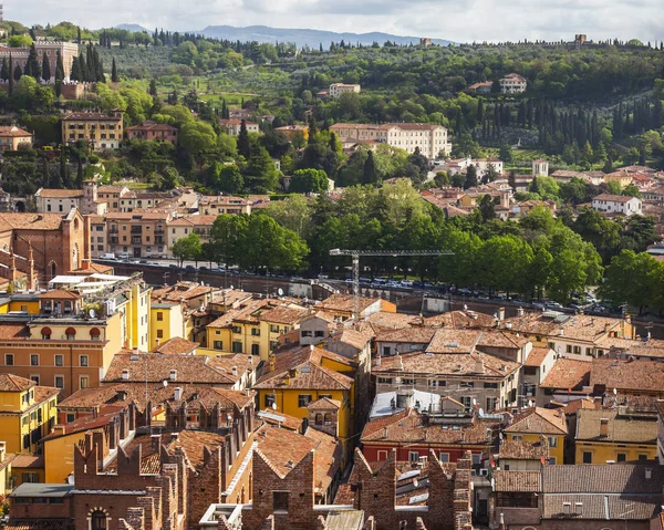 Verona Italië April 2019 Uitzicht Stad Met Uitkijkpunt Een Toren — Stockfoto