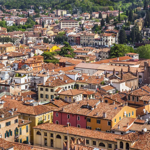 Verona Italië April 2019 Luchtfoto Van Stad Vanuit Uitkijkpunt Een — Stockfoto