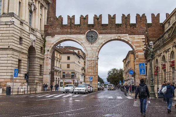 Verona Italia Abril 2019 Antigua Puerta Ciudad Portoni Della Bra — Foto de Stock