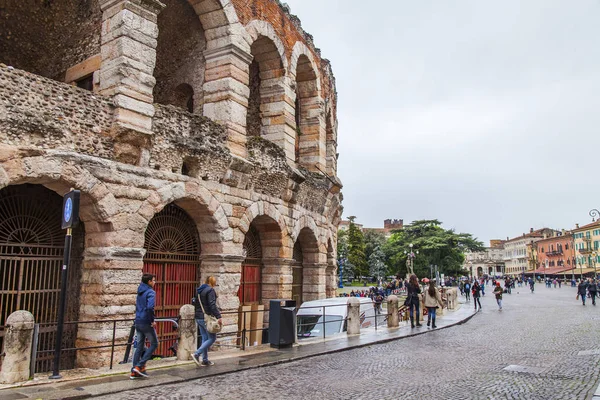 Verona Italia Abril 2019 Fragmento Arquitectónico Uno Los Principales Atractivos —  Fotos de Stock