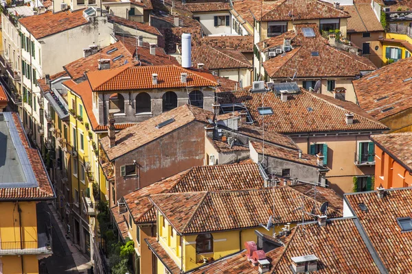 Werona Włochy Kwietnia 2019 Aerial Widok Miasto Punktu Widokowego Wieży — Zdjęcie stockowe