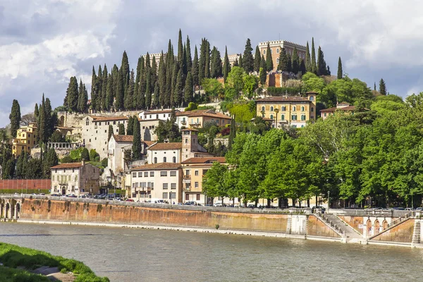 Verona Italien April 2019 Die Alte Burg Von Castel San — Stockfoto